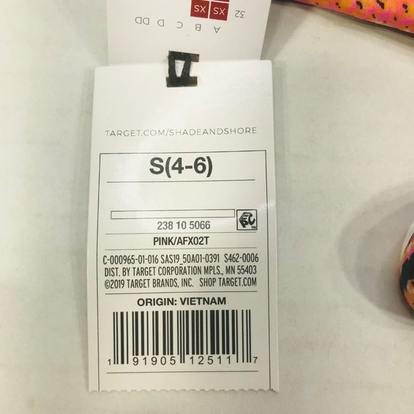 Shade And Shore Women's Size Small 4-6 Strappy Bikini Swim Top Pink Snake Print - Picture 4 of 13